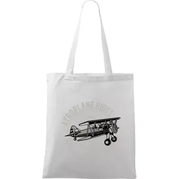 Nákupní taška Aeroplane rides - Taška bavlněná - 42 x 38 cm ( Bílá )