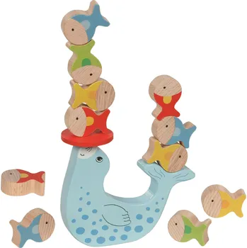 Dřevěná hračka Balanční hra tuleň od Goki