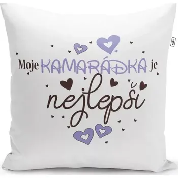 Polštář Sablio Polštář Moje kamarádka je nejlepší: 40x40 cm