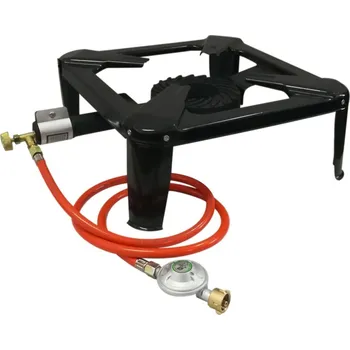 Outdoor vaření Přenosný turistický vařič mobilní plynový s hořákem a hadicí Camping M1023(17835)