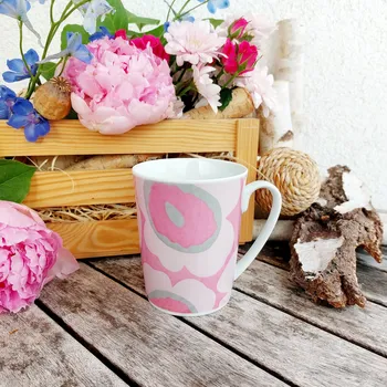 SISI hrnek 280 ml, růžová květina, Český porcelán Dubí (Porcelánový hrnek 2. jakost)