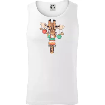 Vánoční žirafa - Tílko pánské Core - S ( Bílá )