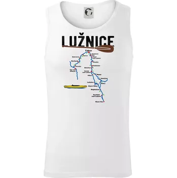 Pánské termoprádlo Mapa řeky Lužnice - Tílko pánské Core - S ( Bílá )