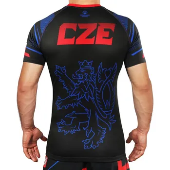 Rashguard Rashguard Ground Game ČESKO - krátký rukáv - černé Velikost: L