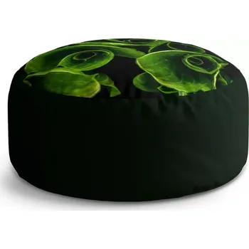 Taburet Sablio Taburet Circle Zelené listy: 38x48 cm