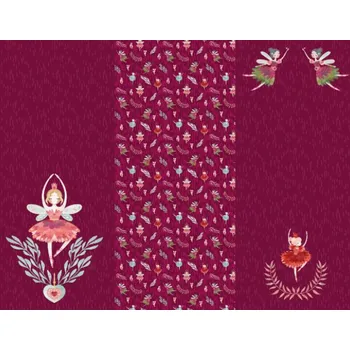 Panel na fusak z nepromokavého polyesteru 155x120 lesní víla bordó