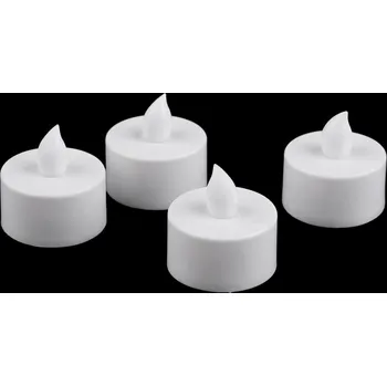 Svíčka LED čajová svíčka na baterky Ø3,6 cm Varianta: bílá teplá, Balení: 4 ks