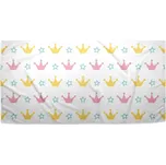 Sablio Ručník Růžové korunky na bílé - 30x50 cm