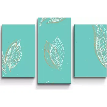 Obraz Sablio Obraz - 3-dílný Peříčka - 75x50 cm