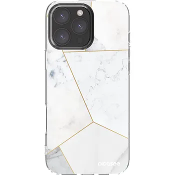 Pouzdro na mobilní telefon Picasee silikonový průhledný obal pro Apple iPhone 16 Pro Max - White tile