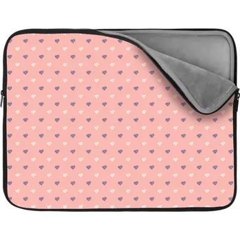 pouzdro na notebook Sablio Obal na notebook Srdíčka na růžové - 17"