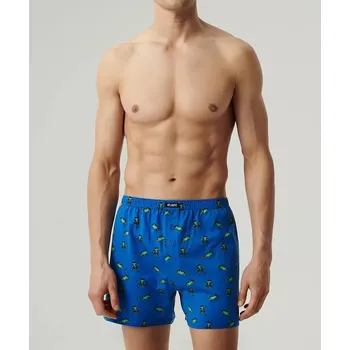 Boxerky Atlantic pánské boxerky tmavě modré- volný střih, tmavě modrá XL