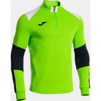 Pánská mikina JOMA DANUBIO IV TRÉNINKOVÁ MIKINA KRÁTKÝ ZIP UNISEX - Neon zelená, Tmavě modrá - velikost M