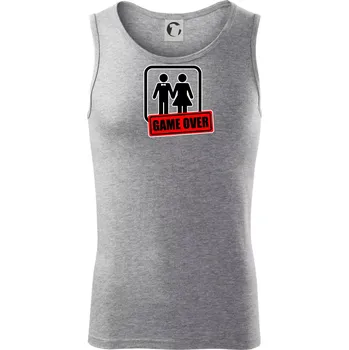 Pánská móda Bachelor Party - Game over (hetero) - Tílko pánské Core - M ( Tmavě šedý melír )