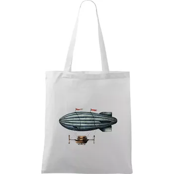 Nákupní taška Vzducholoď barevná - Taška bavlněná - 42 x 38 cm ( Bílá )