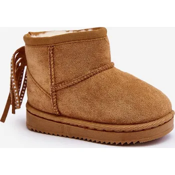 Dívčí sněhule Dětské izolované Botky Sněžáky se šňůrkami Camel Mikyla 27