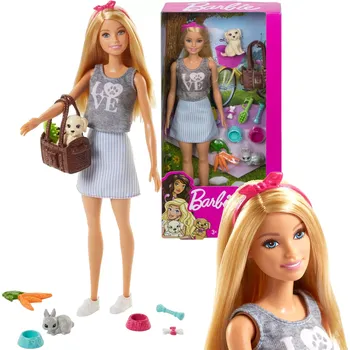 Dětské zboží Barbie opatrovnice mazlíčků s doplňky