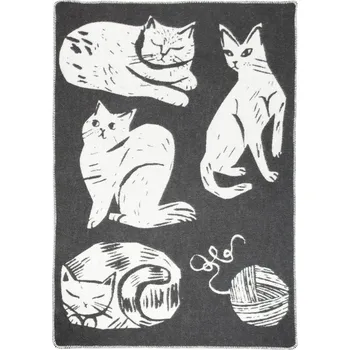 deka Lapuan Kankurit Vlněná deka Kissanpäivät 90x130, tmavě šedo-bílá