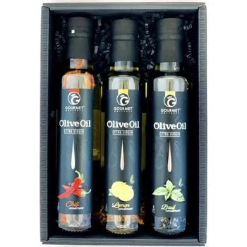 Rostlinný olej Gourmet partner Triáda olivových olejů s příchutí