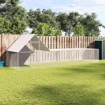 zahrada-XL Klec pro kuřata 6 x 2 x 2 m pozinkovaná ocel 144557