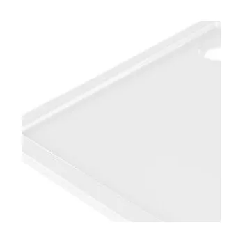 Sprchová vanička Mexen Flow, asymetrická čtvrtkruhová sprchová vanička slim, levá 100 x 80 cm, bílá lesklá, 46Q108010L