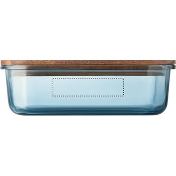 Dóza na potraviny Skleněný box na jídlo 800ml 15 SIDE 2, 20x80mm Tamponový tisk, 2 barvy