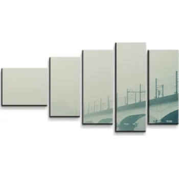 Obraz Sablio Obraz - 5-dílný Železniční most - 100x60 cm