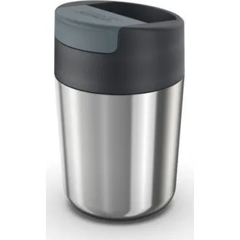Termohrnek Cestovní hrnek v tmavě modro-leskle stříbrné barvě 340 ml Sipp – Joseph Joseph ID_1578488
