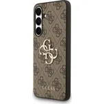 Zadní kryt Guess PU 4G Metal Logo pro Samsung Galaxy S25 FE, hnědá