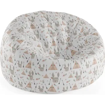 Sedací pytel Sablio Sedací vak Cocoon Zajíci u stanu - 75 x 45 x 35 cm