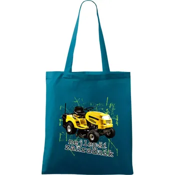 Nejlepší zahradník traktor - Taška bavlněná - 42 x 38 cm ( Petrolejová )