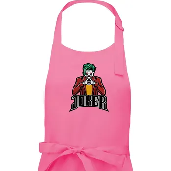 Kuchyňská zástěra Joker šílený - Dámská zástěra na vaření - Univerzální velikost ( Růžová )