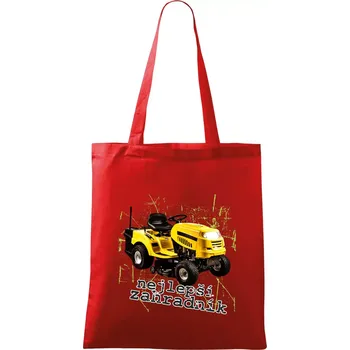 Nejlepší zahradník traktor - Taška bavlněná - 42 x 38 cm ( Červená )