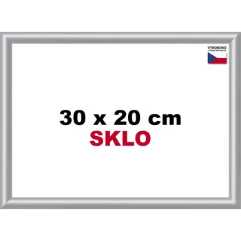 Rám na obraz Plastový rámeček 30x20cm stříbrný