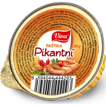 paštika a pomazánka Výhodná cena Viva Paštika pikantní 48 g