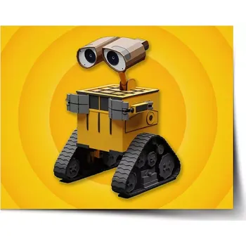 Plakát Sablio Plakát Wall-E robot Žlutý - 60x40 cm