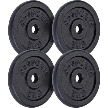 Sada litinových kotoučů 20 kg, 4x5 kg, průměr 30 mm