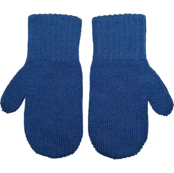 Dětské zimní merino rukavice palčáky Tmavě modrá S