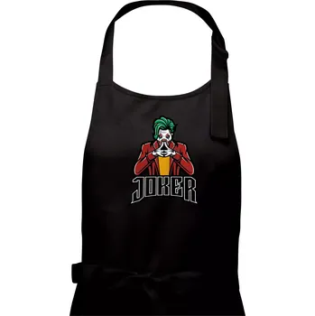 Kuchyňská zástěra Joker šílený - Dámská zástěra na vaření - Univerzální velikost ( Černá )