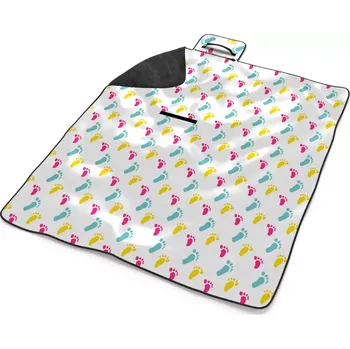 deka Sablio Plážová deka Obtisk nožiček: 200x140 cm