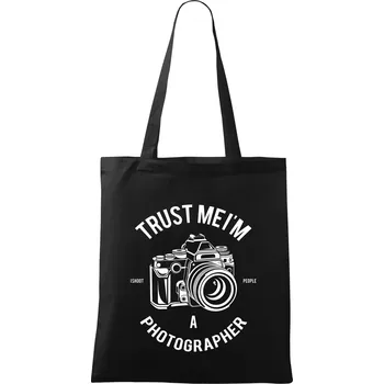 Trust me Photographer - Taška bavlněná - 42 x 38 cm ( Černá )