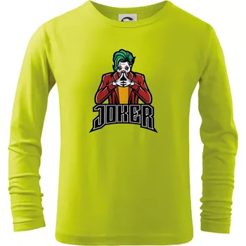 Dětská móda Joker šílený - Triko dětské Long Sleeve - 104-110cm / 3-4 roky ( Limetková )