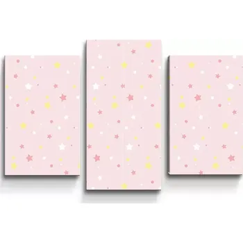 Obraz Sablio Obraz - 3-dílný Hvězdy a puntíky - 75x50 cm