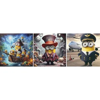 Obraz Nástěnný obraz sada Mimoni 30 x 90 cm