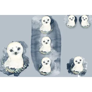 Panel na fusak z nepromokavého polyesteru 150x105 tuleň modrý