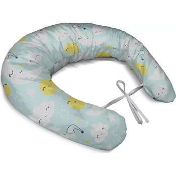 Polštář Sablio Těhotenský polštář Měsíce, slunce a mráčky