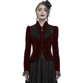 Dámský kabát kabátek dámský DEVIL FASHION - VAMPIRE'S DESIRE RED - XL