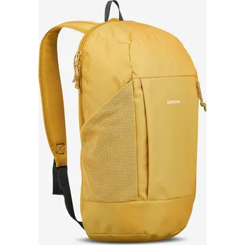 Sportovní taška QUECHUA Turistický batoh NH 100 Arpenaz 10 l KAŠTANOVÁ|ŽLUTÁ