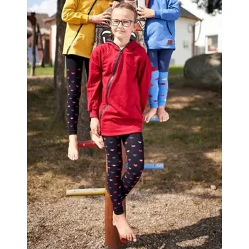 Dámské punčochy Dívčí punčochové legíny Srdíčka - 98-104 / tmavě modrá