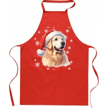 Kuchyňská zástěra Kuchyňská Zástěra Zlatý Retriever Vánoční Dárek Vánoce